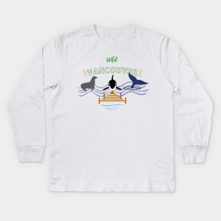 Vancouver Island - Wildlife Kids Long Sleeve T-Shirt